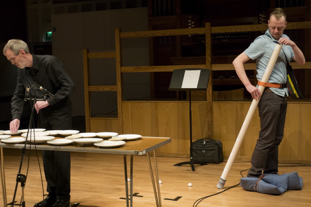 Howard Skempton & Michael Wolters perform John Cage Variations 1 & 4